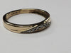 9CT GOLD DIAMOND RING SIZE P PRESTON STORE