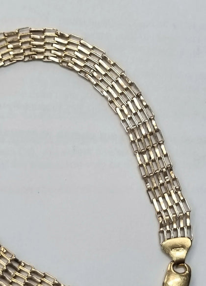 9ct Gold Gate Style Bracelet 7.5