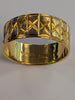22ct Gold Patterned Wedding Band Ring Size  p 1/2
