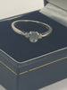 9ct White Gold ring With Blue and Clear Stones - O