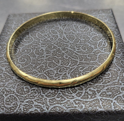 14ct Yellow Gold Bangle - 9.56G - 2.5