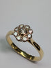 18ct Gold Diamond Floral Ring Size P