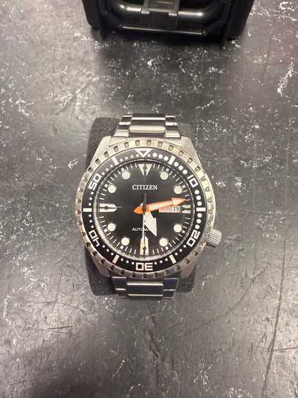 Citizen Mens Mans NH8380-66E Automatic Sports Watch - Black Stainless Steel - One Size