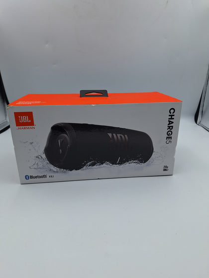 JBL Charge 5 Portable Bluetooth Speaker - Black, A GRADE - SEALED NEVER USED