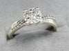 9ct White Gold Diamond Ring - Size J 1/2