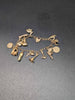 9ct Yellow Gold Charm Bracelet With 14x Charms - 16.19 Grams