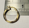 18CT Gold Patterned Hoop Earrings