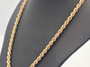 9ct Yellow Gold Rope Chain Necklace - 18" Long - 9.02 Grams