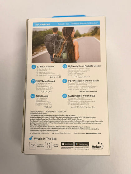 *sealed* soundcore select 4 go bluetooth speaker