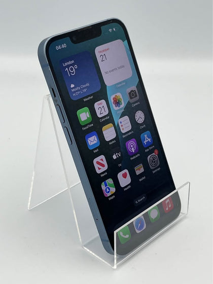 APPLE IPHONE 14, 128GB, BLUE, UNLOCKED, UNBOXED, SCRATCHES ON SCREEN & SMALL DENTS ON BOTTOM OF HOUSING, BATTERY CAP 87%