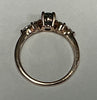 9CT Rose Gold Diamond Ring Size J