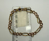 9CT YELLOW GOLD FIGARO BRACELET WITH SAFETY CHAIN