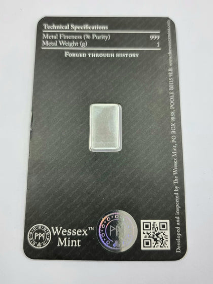 Wessex Mint 1g 999 solid silver