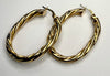 9ct Gold Twisted Hoop Earrings