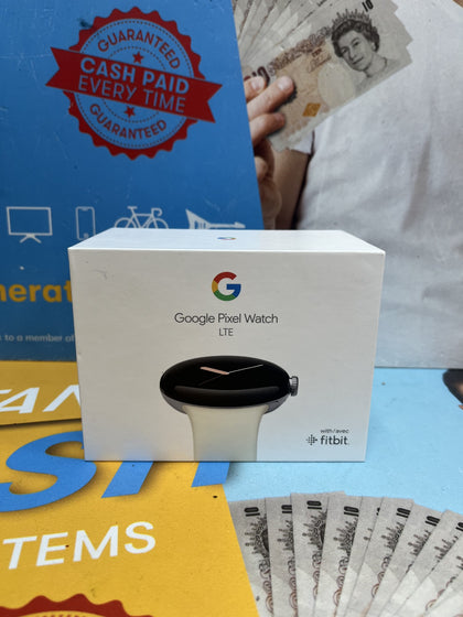 Google Pixel Watch Lte Smartwatch - Silver - White Band - 32gb - Boxed.