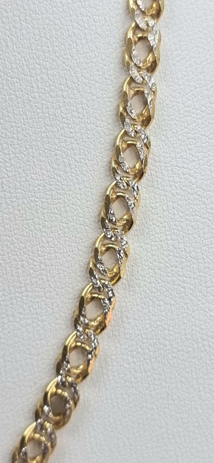 9ct Yellow/White Gold Chain 18