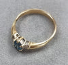 9ct Gold Ring Daimond/Blue Topaz Size N1/2