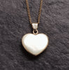 9ct Gold 16" Chain & 9ct Gold Small Pave Heart Pendant