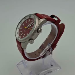 CCCP Black Sea CP-7043 Men's Automatic Watch – 43mm – Red Dial – Stainless Steel – Date – 100m Water Resistance