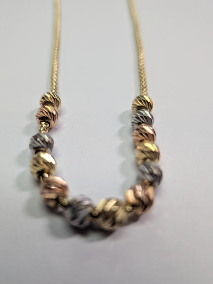 14ct Gold Beaded Necklace