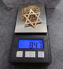 9ct Yellow Gold Star of David Pendant & Belcher Chain
