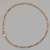 9ct 375 yellow gold Curb Style anklet 3.2g Boxed 10" hallmarked