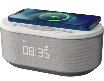 Goodmans Bedside Wireless Charging Alarm Clock Radio