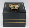 9CT 375 YELLOW GOLD RING, WITH STONES. 4.5G, SIZE:R/60, BOXED