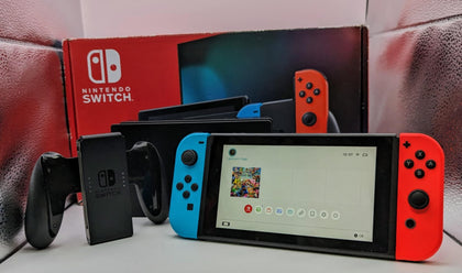 Switch Console, 32GB HAC-001-01 + Neon Red/Blue Joy-Con, Boxed