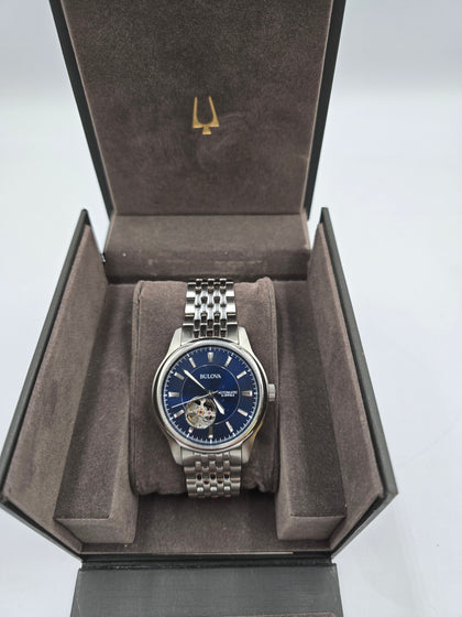 Bulova Classic Automatic Men's Open Heart Dial Stainless Steel Bracelet Watch