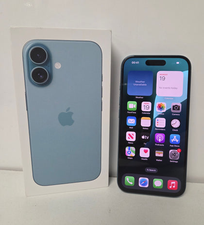 Apple iPhone 16 128GB Teal - Unlocked *100% Battery Health* *0 Cycle Count*