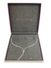 Beaver brooks silver cubic zirconia drop necklace