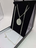925 Silver Hallmarcked 24" ST CHRISTOPHER Pendent necklace. 25.4 grams