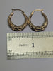 9CT GOLD LEAF PATTERN EARRINGS