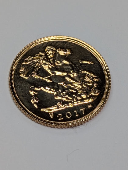 2017 Half Sovereign With Display Case