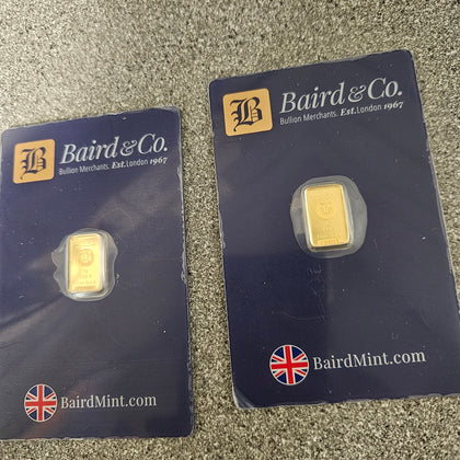 Baird&Co 1g 999.9 Fine Gold Bar