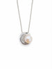 18ct White Gold necklace and Pearl Pendant. **6.44g** **Hallmarked** **17.5 Inches**