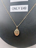 9ct Yellow Gold Chain Necklace With Elaborate Locket Pendant - 1.26 Grams - 18" Long