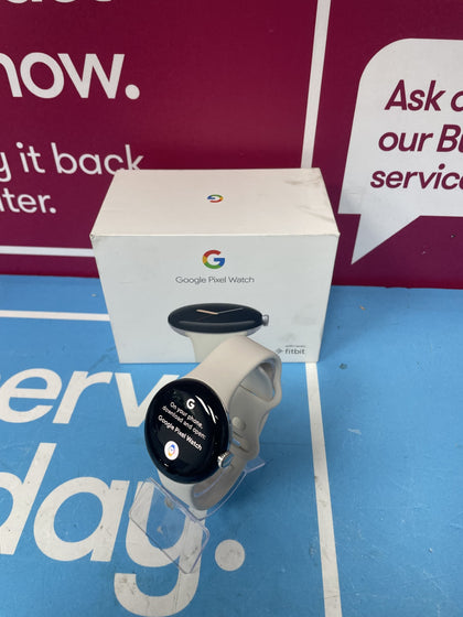 GOOGLE PIXEL WATCH WHITE AND SILVER UNBOXED