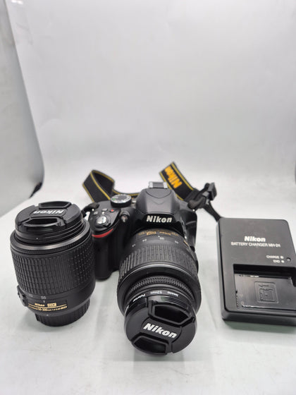 Nikon D3200 SLR with 18-55mm VR & 55-200mm DX Lens
