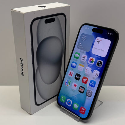 Apple iPhone 15 Unlocked Model A3090 128GB in Black Boxed