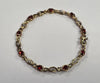 9CT Gold Diamond & Red Stone Bracelet