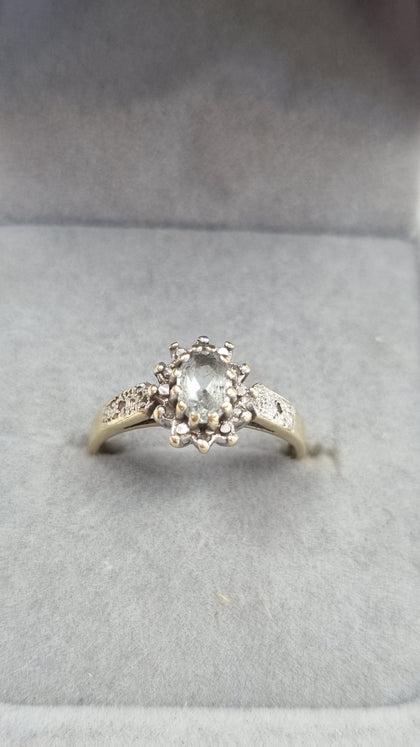 9ct Yellow Gold Ring With Stone Size O