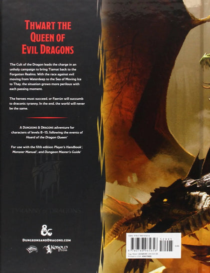 Dungeons & Dragons 5E The Rise of Tiamat [Book].