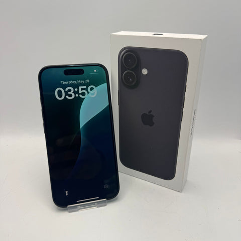 Apple iPhone 16 128GB Black BOXED APPLE WARRANTY 02/26 100% Battery Health