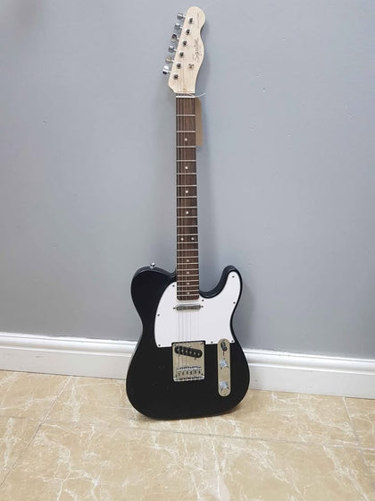 Squier Telecaster Electric Guitar, White Pickguard, Black