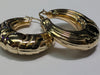 9CT GOLD HEAVY HOOP EARRINGS