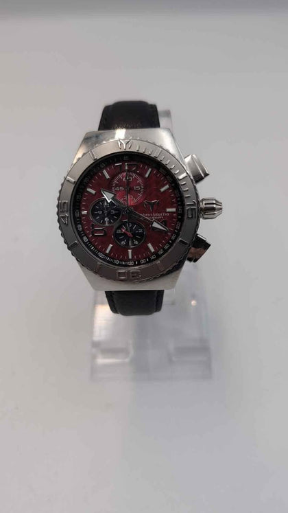 Techomarine Cruise TW115175 Chronograph Quartz Divers Style Watch - Red Dial - Unboxed