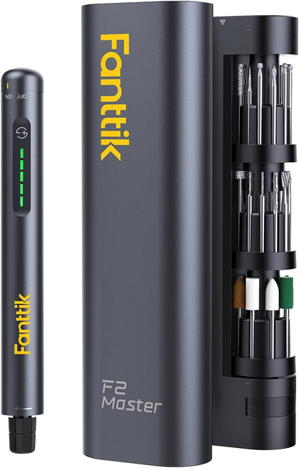 Fanttik F2 Master Mini Cordless Rotary Tool Kit, NeoPulse Motor, 5 Variable Speed, 25000 RPM, Revostor Hub