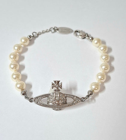 Vivienne Westwood Mini Bas Relief Pearl Bracelet
